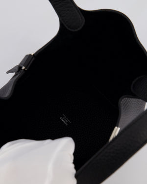 Hermès Picotin Lock 18 Bag in Noir Clemence Leather with Palladium Hardware