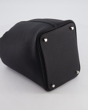 Hermès Picotin Lock 18 Bag in Noir Clemence Leather with Palladium Hardware