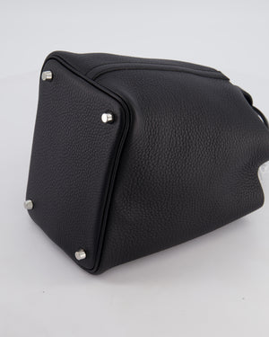 Hermès Picotin Lock 18 Bag in Noir Clemence Leather with Palladium Hardware