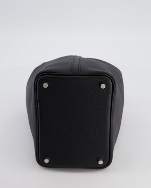 Hermès Picotin Lock 18 Bag in Noir Clemence Leather with Palladium Hardware