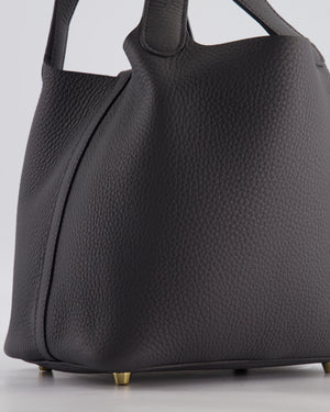 Hermès Picotin Lock 18 Bag in Ardoise Clemence Leather with Permabrass Hardware