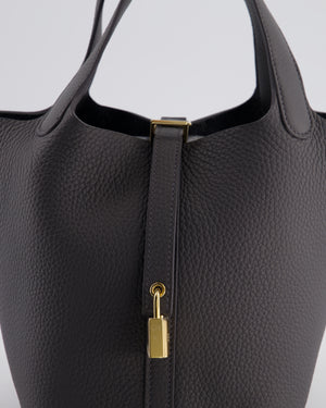 Hermès Picotin Lock 18 Bag in Ardoise Clemence Leather with Permabrass Hardware