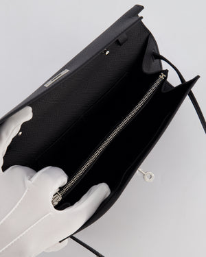 Hermès Kelly To Go Bag in Noir Epsom Leather with Palladium Hardware