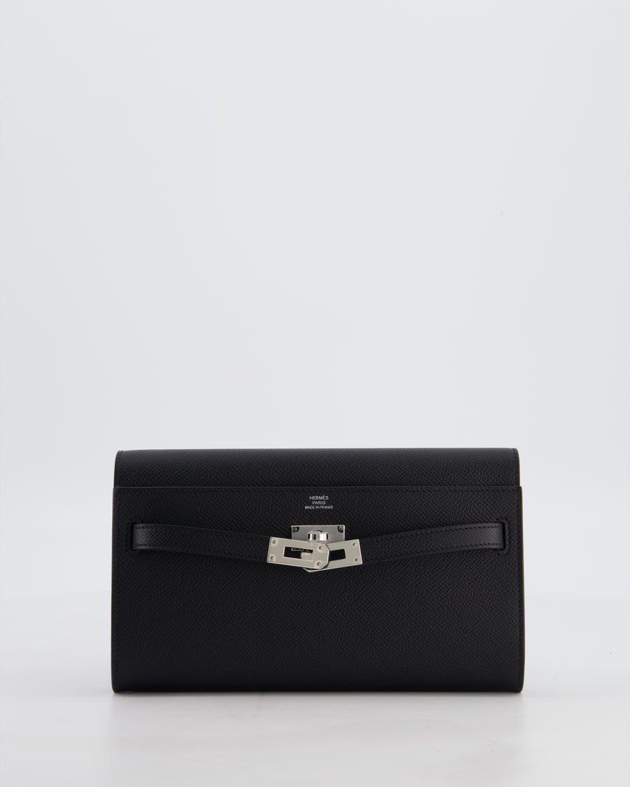 Hermès Kelly To Go Bag in Noir Epsom Leather with Palladium Hardware