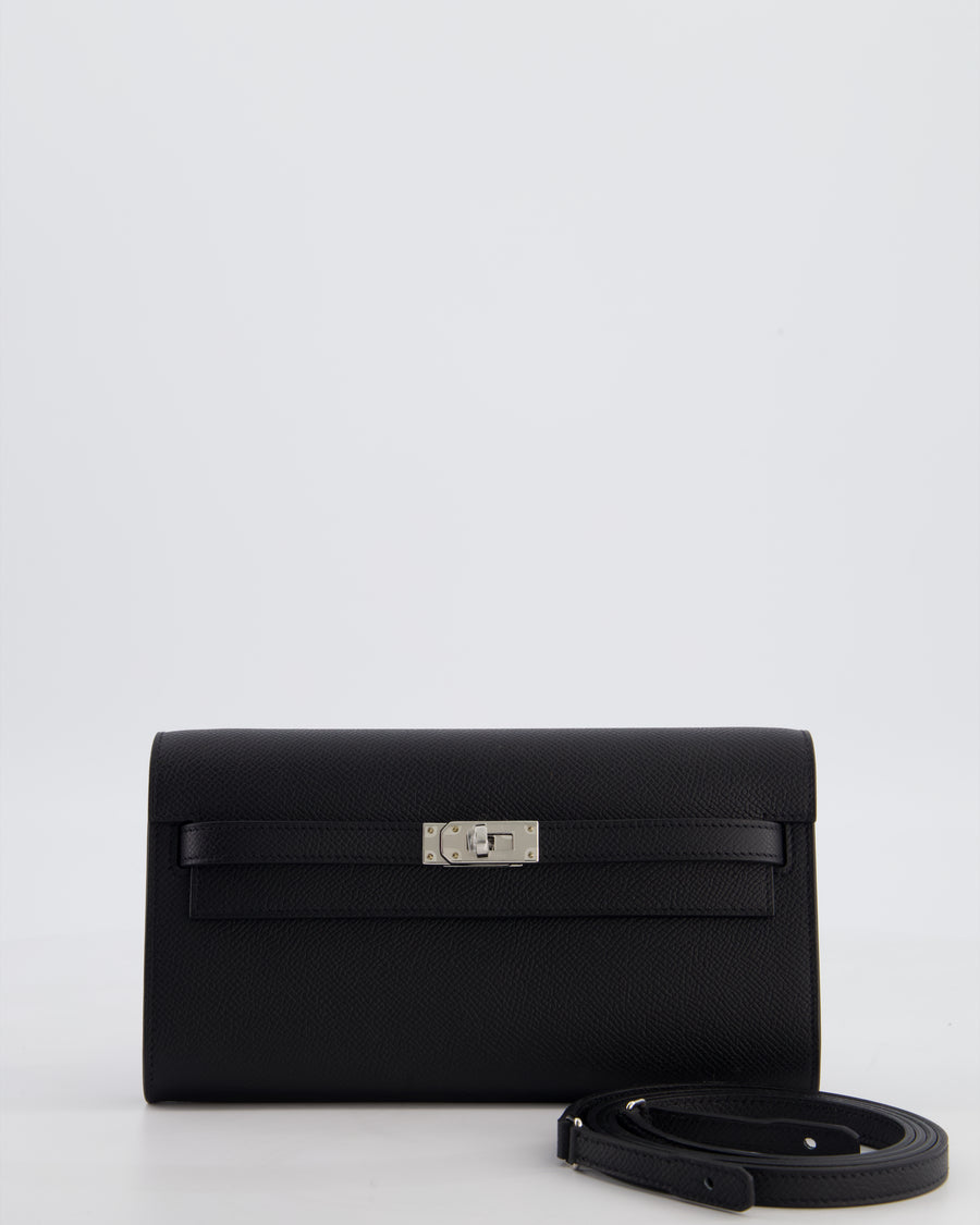 Hermès Kelly To Go Bag in Noir Epsom Leather with Palladium Hardware