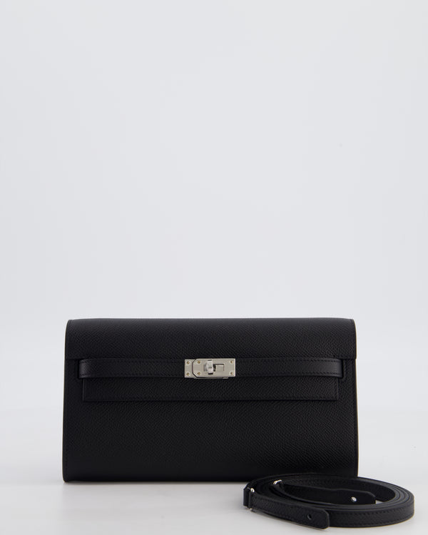 Hermès Kelly To Go Bag in Noir Epsom Leather with Palladium Hardware