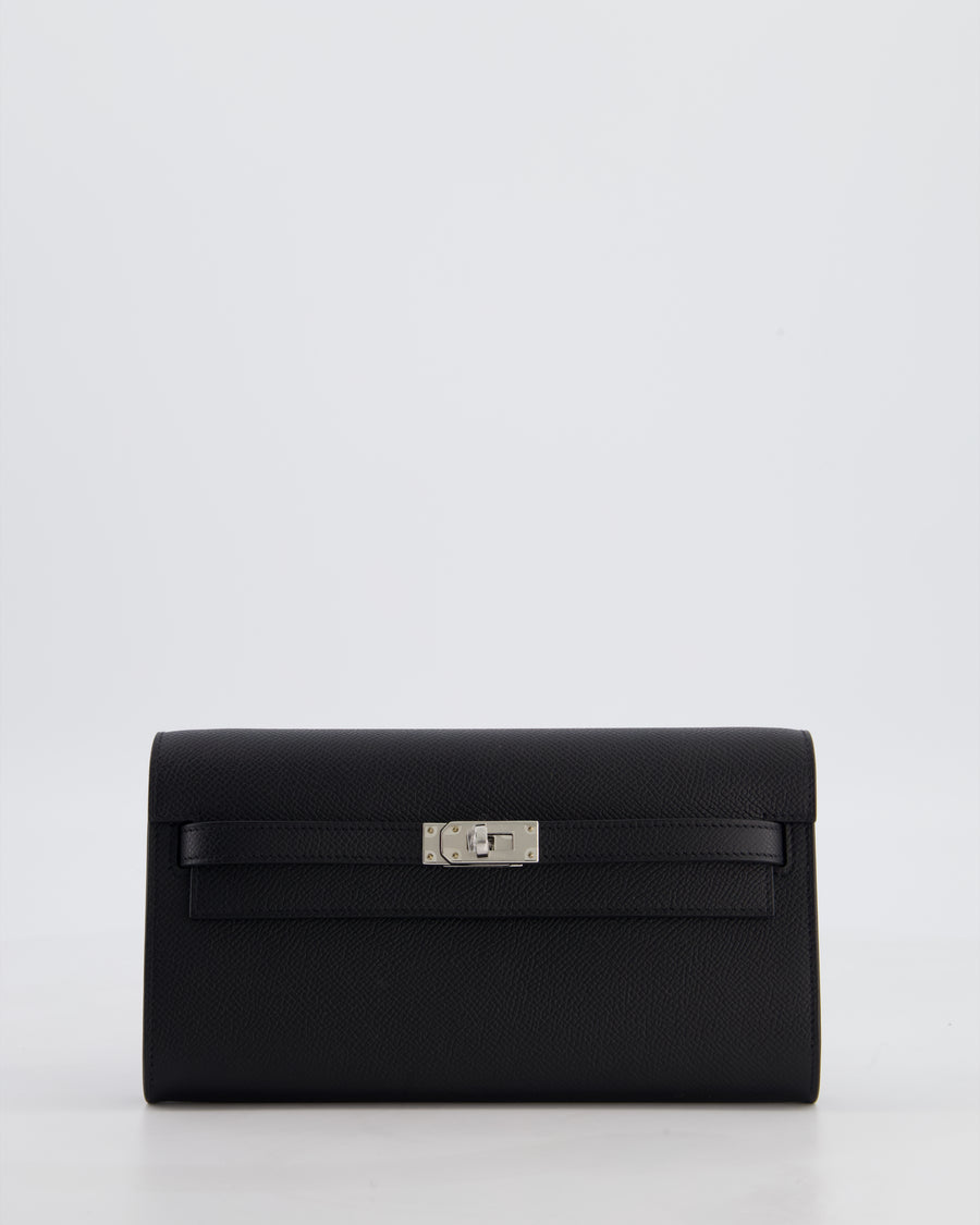 Hermès Kelly To Go Bag in Noir Epsom Leather with Palladium Hardware