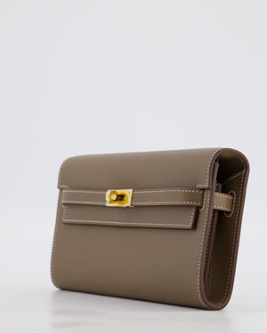 Hermès Kelly To Go Bag in Etoupe Evercolour Leather with Gold Hardware