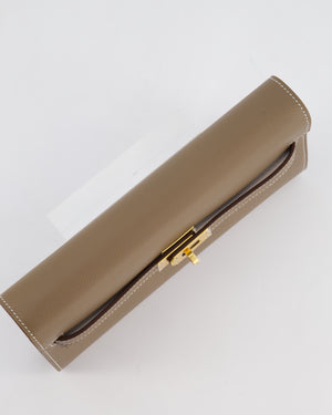 Hermès Kelly To Go Bag in Etoupe Evercolour Leather with Gold Hardware