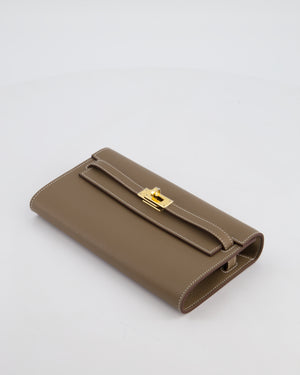 Hermès Kelly To Go Bag in Etoupe Evercolour Leather with Gold Hardware