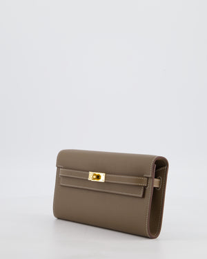 Hermès Kelly To Go Bag in Etoupe Evercolour Leather with Gold Hardware