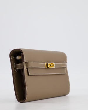 Hermès Kelly To Go Bag in Etoupe Evercolour Leather with Gold Hardware