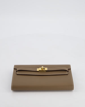 Hermès Kelly To Go Bag in Etoupe Evercolour Leather with Gold Hardware