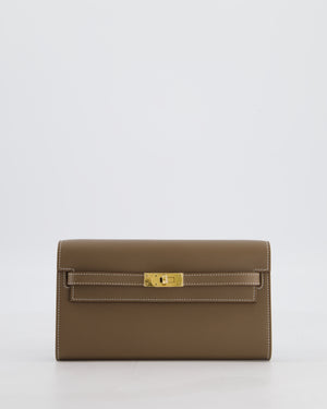 Hermès Kelly To Go Bag in Etoupe Evercolour Leather with Gold Hardware