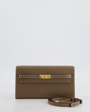 Hermès Kelly To Go Bag in Etoupe Evercolour Leather with Gold Hardware