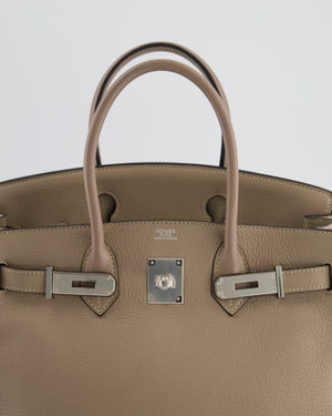 Hermès Birkin 30 Retourne Bag in Gris Touturelle Clemence Leather with Palladium Hardware