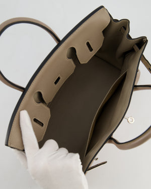 Hermès Birkin 30 Retourne Bag in Gris Touturelle Clemence Leather with Palladium Hardware