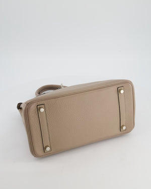 Hermès Birkin 30 Retourne Bag in Gris Touturelle Clemence Leather with Palladium Hardware