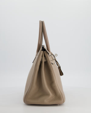 Hermès Birkin 30 Retourne Bag in Gris Touturelle Clemence Leather with Palladium Hardware