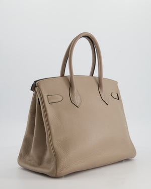 Hermès Birkin 30 Retourne Bag in Gris Touturelle Clemence Leather with Palladium Hardware