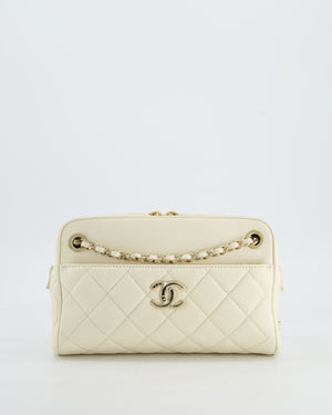 Chanel Camera Bag with Removable Wallet in Ivory Caviar Leather with Champagne Gold Hardware