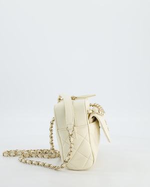 Chanel Camera Bag with Removable Wallet in Ivory Caviar Leather with Champagne Gold Hardware