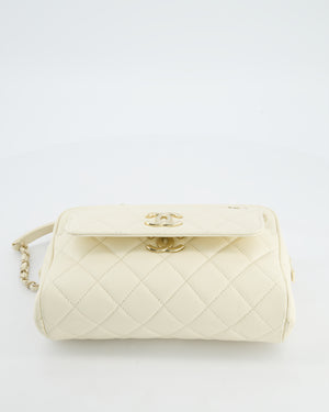 Chanel Camera Bag with Removable Wallet in Ivory Caviar Leather with Champagne Gold Hardware
