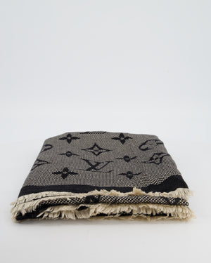 Louis Vuitton Neo Natté Monogram Wool Shawl in Black