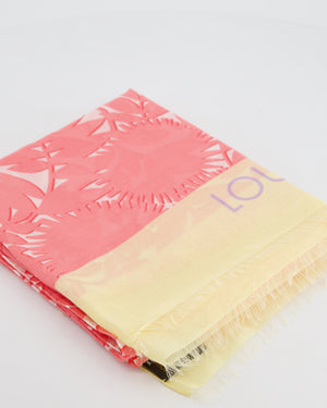 Louis Vuitton Floral Scarf in Pink and Yellow