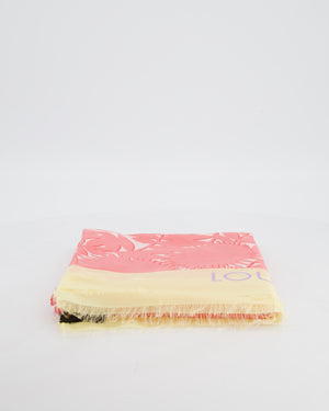 Louis Vuitton Floral Scarf in Pink and Yellow