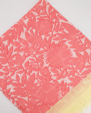 Louis Vuitton Floral Scarf in Pink and Yellow