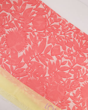 Louis Vuitton Floral Scarf in Pink and Yellow