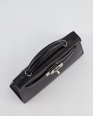*SUPER RARE* Hermès Mini Kelly II 20 Bag in Noir Box Leather with Palladium Hardware