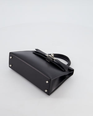 *SUPER RARE* Hermès Mini Kelly II 20 Bag in Noir Box Leather with Palladium Hardware