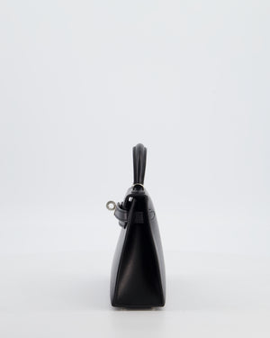 *SUPER RARE* Hermès Mini Kelly II 20 Bag in Noir Box Leather with Palladium Hardware