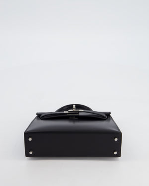 *SUPER RARE* Hermès Mini Kelly II 20 Bag in Noir Box Leather with Palladium Hardware