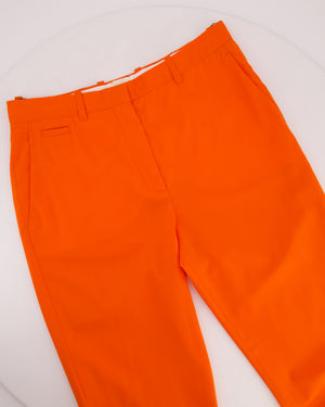 Hermes Bright Orange Tailored Trousers FR 38 Size UK 8