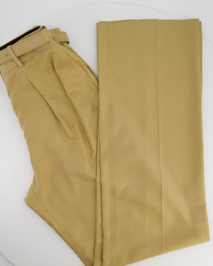 Loro Piana Tan Barrel Trousers with Waistband Detail IT 38 (UK 6)