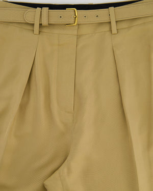 Loro Piana Tan Barrel Trousers with Waistband Detail IT 38 (UK 6)