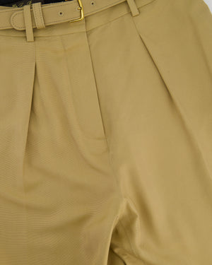 Loro Piana Tan Barrel Trousers with Waistband Detail IT 38 (UK 6)