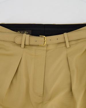 Loro Piana Tan Barrel Trousers with Waistband Detail IT 38 (UK 6)