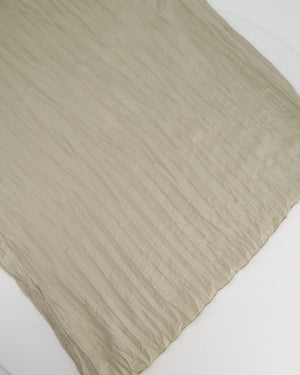 Toteme Green Crinkled Silk Midi Skirt Size FR 32 (UK 4)