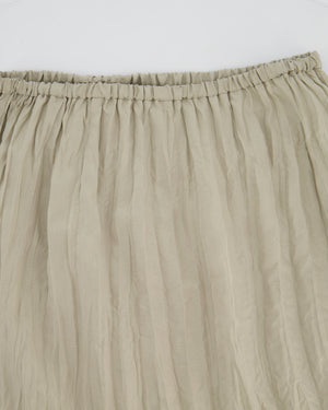 Toteme Green Crinkled Silk Midi Skirt Size FR 32 (UK 4)