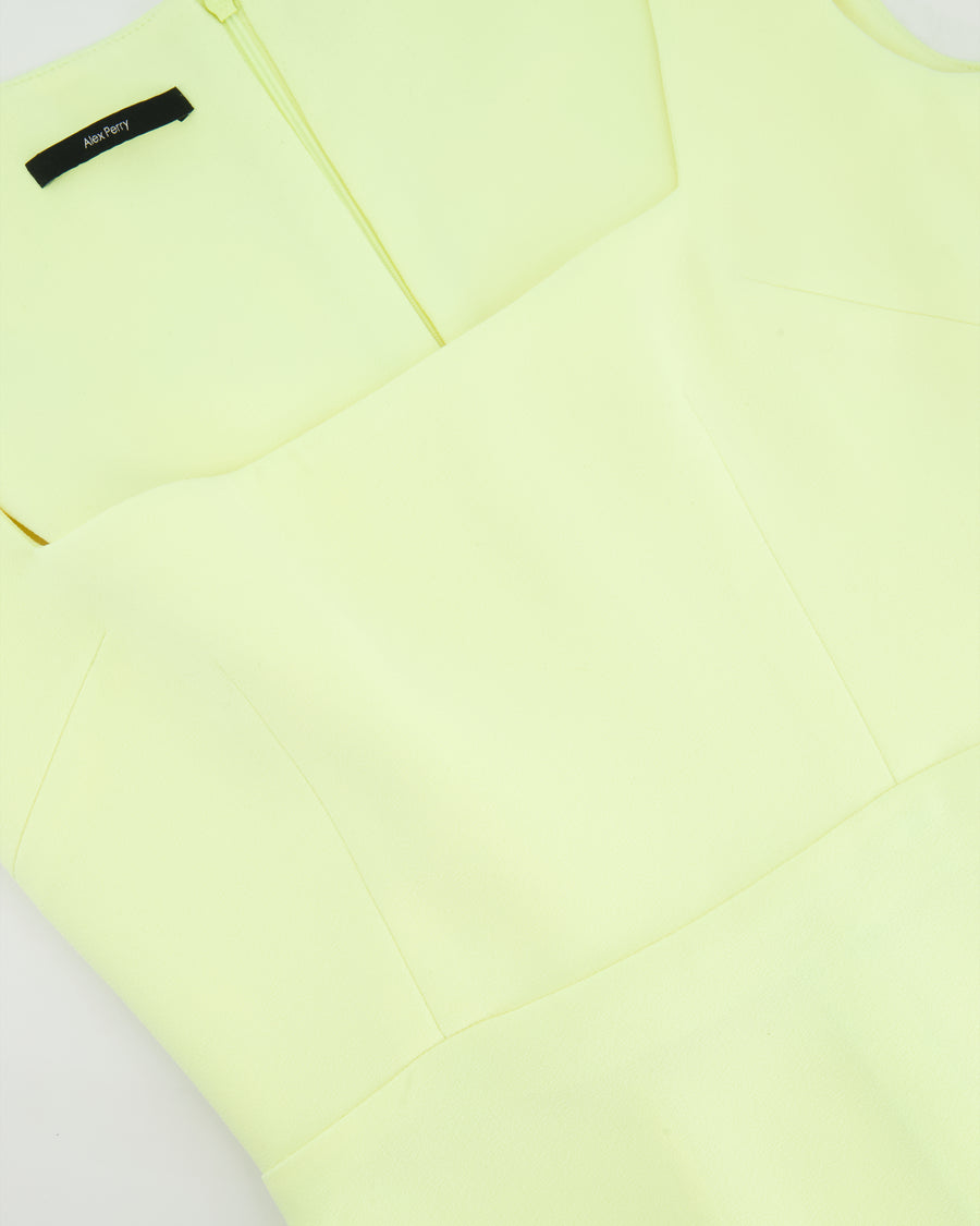 Alex Perry Pastel Yellow Sleeveless Mini Dress Size FR 38 (UK 10)