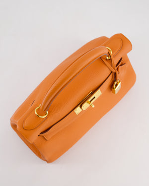 Hermès Kelly Bag 28cm Retourne in Orange Togo Leather with God Hardware