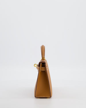 Hermès Mini Kelly II 20 Bag in Gold Epsom Leather with Gold Hardware