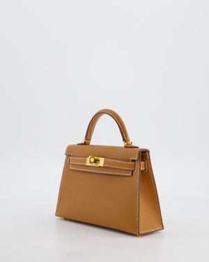 Hermès Mini Kelly II 20 Bag in Gold Epsom Leather with Gold Hardware
