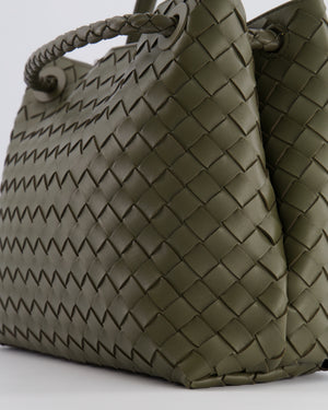 Bottega Veneta Medium Andiamo Bag in Khaki Intrecciato Leather with Gold Hardware RRP £4,250