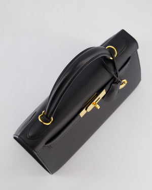 *HOT* Hermès Kelly 28 Sellier Bag in Noir Epsom Leather with Gold Hardware