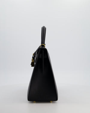 *HOT* Hermès Kelly 28 Sellier Bag in Noir Epsom Leather with Gold Hardware